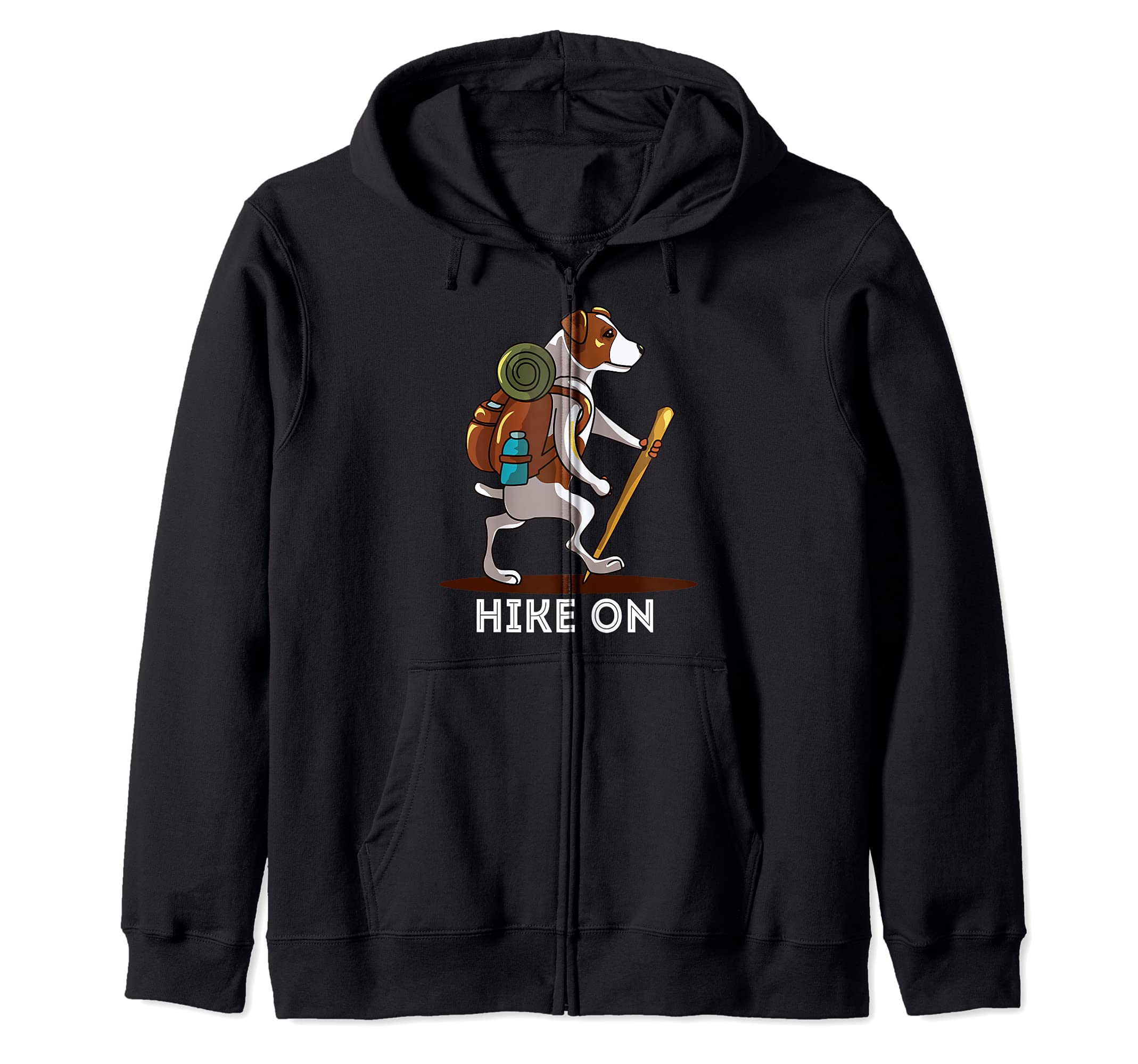 Jack Russell Dog Love-r Mountain Hiking Hiker Zip Hoodie