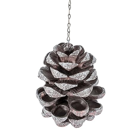 Homescapes Pinecone Bird Feeder With Chain Light Weight Hanging