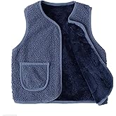 warmstraw Baby Boys Girls Winter Vest Fleece Zip up Cute Soft Waistcoat Jackets