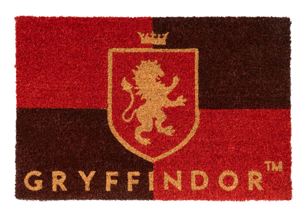 Grupo Erik Door Mat - Harry Potter Merchandise | 15.7 x 23.6 inches - 40 x 60 cm Coco Coir, Coconut Coir, Indoor & Outdoor Door Mat | Gryffindor Harry Potter Gifts