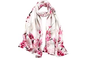 STORY OF SHANGHAI Women's 100% Mulberry Silk Scarf Luxury Ladies Silk Scarves Sunscreen Shawls Wraps For Hair