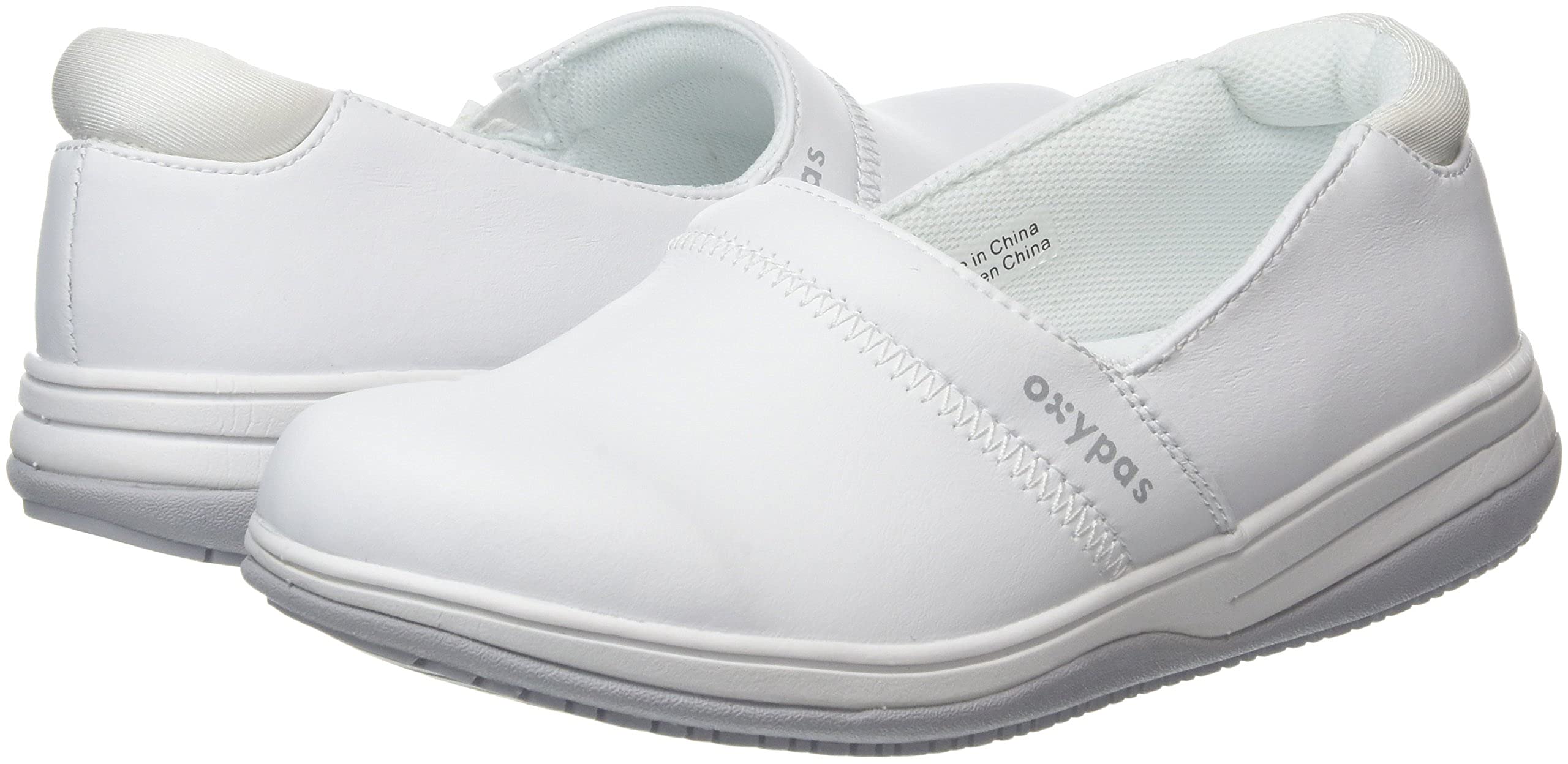 Slip-On Work Shoe for Women - Safety Jogger Suzy White UK 3,5 EU 36, Lightweight Slip Resistant, Anti-Static Work Slipper, Ideal for Nurses and Heathcare