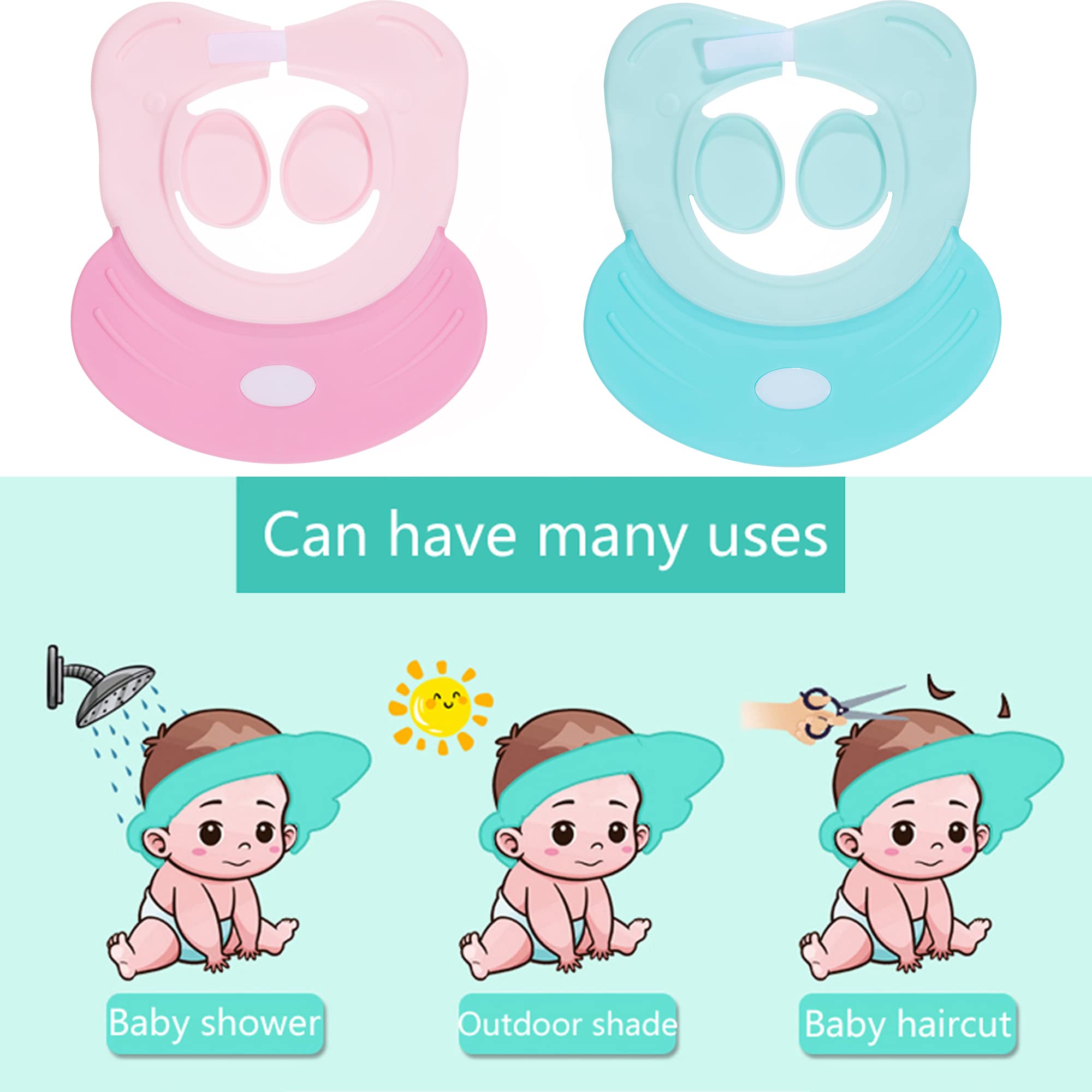 Baby shampoo cap shower visor shield hat kids bath Washing Hair rinser Prevents Water from Pooling in Face for To protect the eyes and ears of toddlers and children