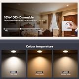 Sweier Fire Rated LED Downlights 5W 3000K Dimmable IP65 70mm Hole Pack of 4 view 4
