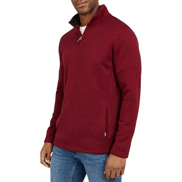 Lucky Brand Men's NEP 1/4 Mock Neck Sweater, Cadet Navy, Small at