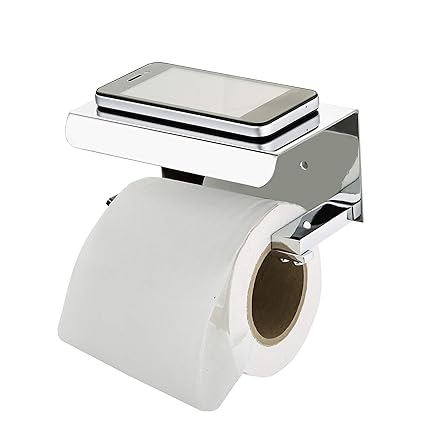 STEELERA Toilet Paper Holder in Bathroom,Toilet Paper Holder AISI 304 Stainless Steel with Mobile Stand Toilet Paper roll Stand,Toilet Tissue Holder