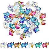 SUPERFINDINGS 35Pcs 7 Colors Transparent Elephant Glass Beads Mixed Color Back Plated Charms Bulk Animal Spacer Beads Earrings Necklaces Bracelets Charms for Jewelry Making 13x15x8.5mm Hole 1.2mm