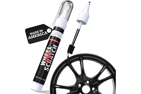 Wheel Scratch Fix® Gloss Black Magic Car Scratch Remover Pen - Alloy Wheel Touch Up Paint Pen for Cars, Curb Rash Removal wit