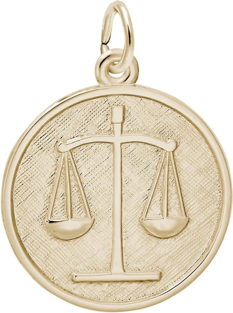 Rembrandt Round Scales of Justice Charm