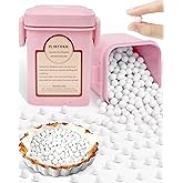 PLANTIONAL Ceramic Pie Weights, 1.5 Lb Reusable 10mm Baking Beads with Wheat Straw Container, Natural Ceramic Stoneware Bakin