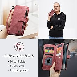 Lxisxcna iPhone 13 Pro Max 5G Wallet Case with Card