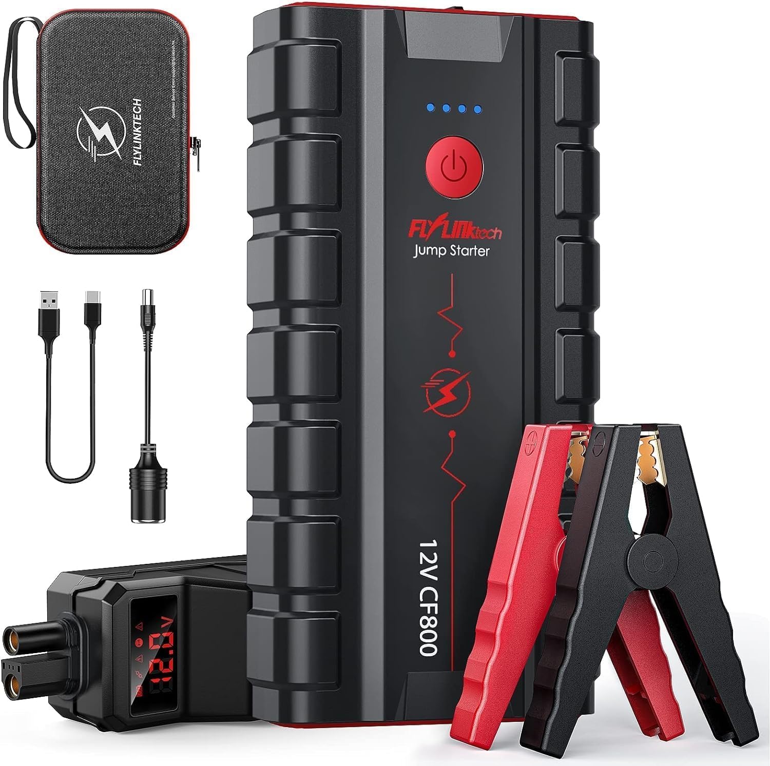 FLYLINKTECH Car Jump Starter, 4000A Peak Battery Booster Jump 