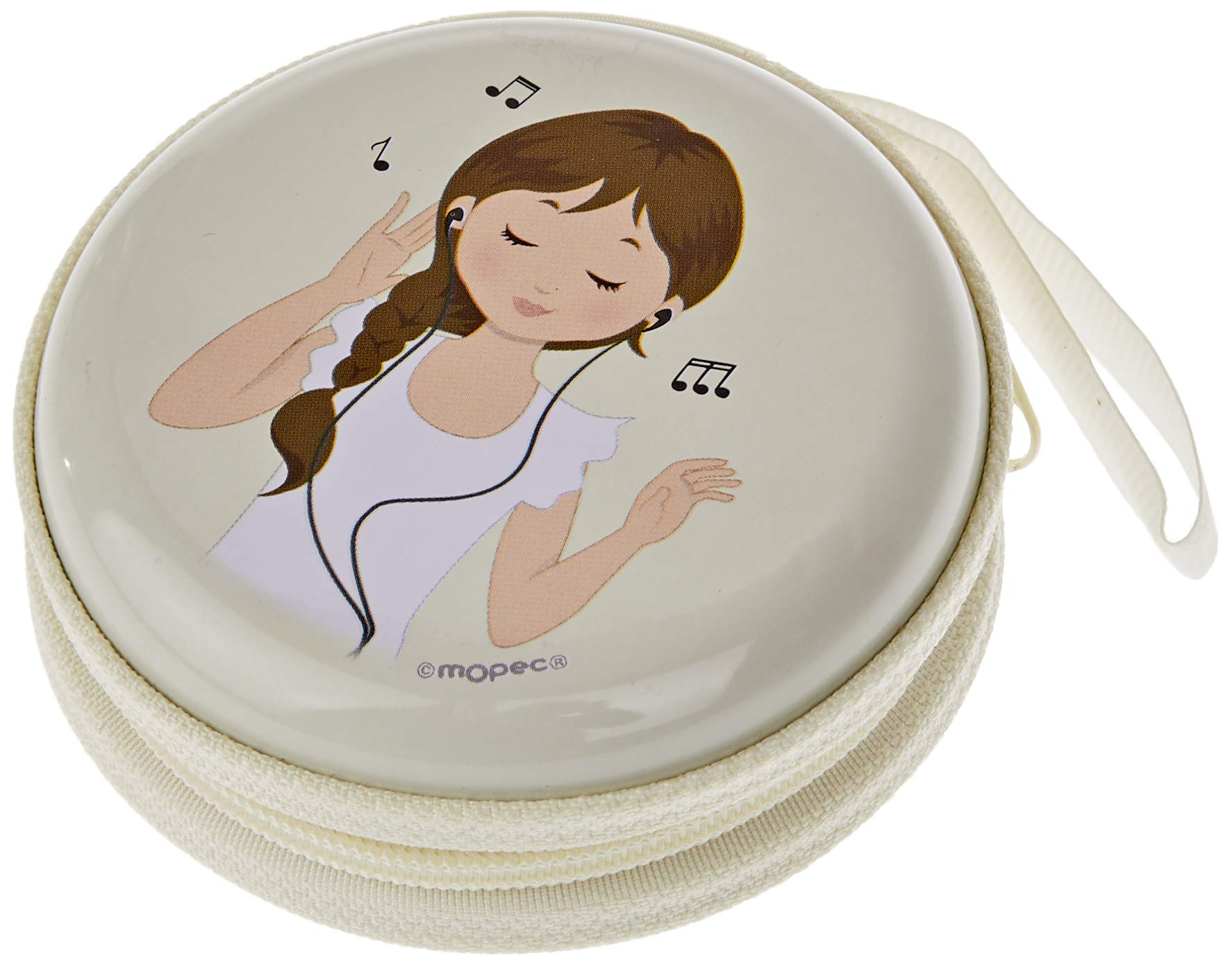 Mopec Girl Music Wallet with Zip Ø7cm.Pack of 4, Ivory, One Size, 4
