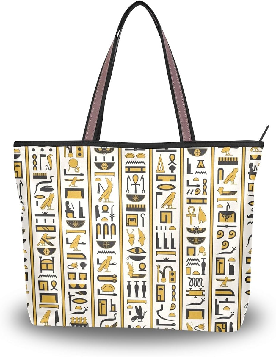 WIHVE Ancient Egypt Hieroglyphic Carvings Women's Tote Bag