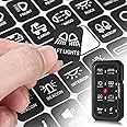 Auxbeam 120Pcs Vertical Switch Panel Stickers for RA80 XL RB80 XL AR-600 AC-1200 6/8/12 Gang Switch Panel 1 Inch Larger Labels Vertical Stickes Decal for Off-Road Truck Camper Marine