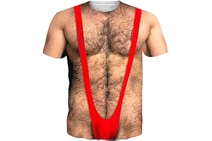 Goodstoworld Unisex 3D Fake Abs T Shirts Shredded Chest Printed Short Sleeve Costume Novelty Tees Shirt