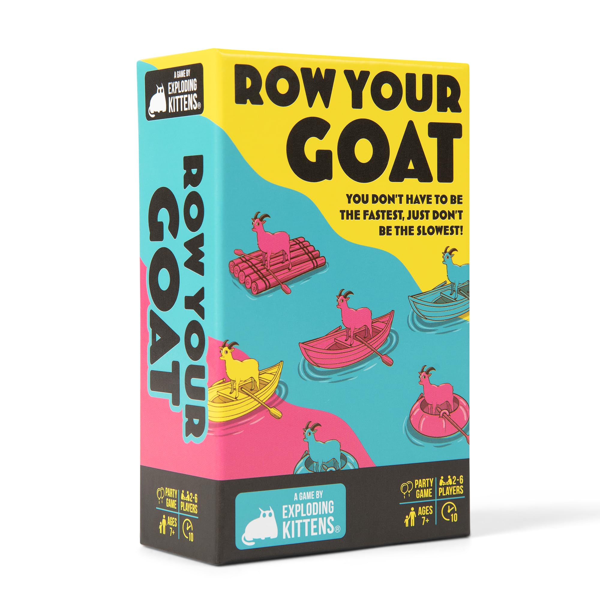 Exploding Kittens Presents: Row Your Goat - A Rapid Fire Tic Tac Toe Game- 2-6 Players - Ages 7+ - Family Game - Party Game for Family Game Night