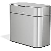 simplehuman Compost Caddy, Detachable and Countertop Bin, 4 Liter / 1.06 Gallon, Brushed Stainless Steel