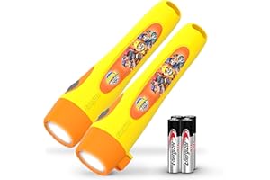 Energizer PAW Patrol Flashlights (2-Pack), Rubble & Crew Paw Patrol Toys for Boys and Girls, Great Lightweight LED Flashlights for Kids (Batteries Included)