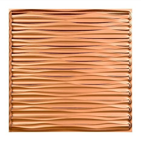 Fasade Easy Installation Dunes Polished Copper Lay In