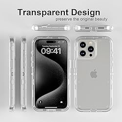 Follaroma for iPhone 15 Pro Case, Heavy Duty