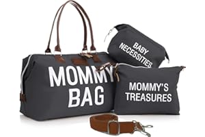 CHQEL Diaper Bag Tote with 2 Organizers, Multifunctional Large Mommy Bag for Hospital & Baby Diaper Travel Bag for Baby Care