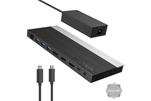 WAVLINK Triple Monitor Docking Station, Triple Display Docking Station with 100W PD Dual HDMI DP USB3.0 for Lenovo HP Dell XP