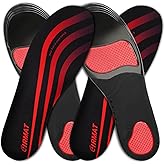 2‌ Pairs Plantar Fasciitis Insoles for Men: Arch Support Inserts with Shock Absorbing Gel - Orthotic Insoles for Flat Feet Relief & All-Day Walking Comfort(XL)