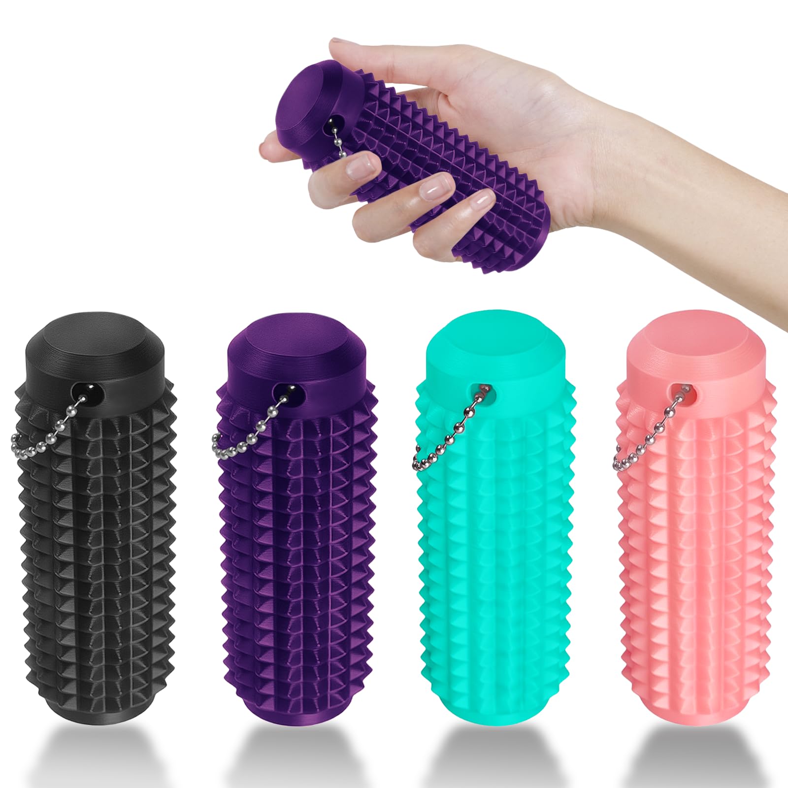 Photo 1 of 4 Pack Little Ouchies Pain Relief for Adults, 3D Printed Keychain Sensory for Stress Relief & Focus, Office Workers Gifts for Men