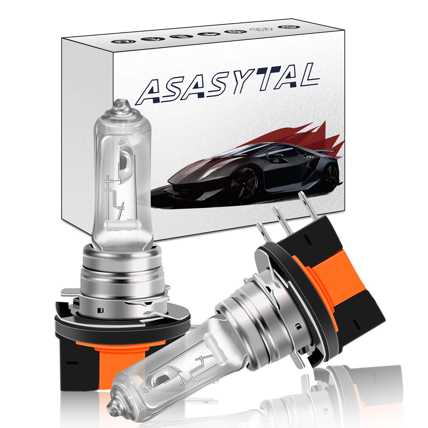 Asasytal H15 Halogen Headlight Lamp Bulbs 12V 15/55W Daytime Running Lamps, 3000K High/Low Beam Traffic Lights as OEM Yellow Color for Car Halogen Replacement, 2 Lamps