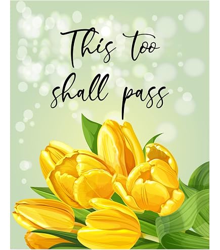 "This Too Shall Pass" Motivational Poster - 18x12 Inches, Premium 100lb Gloss Paper, Made In USA