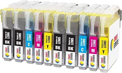 TONER EXPERTE 10 XL Compatible Ink Cartridges for Brother LC985 DCP MFC J125