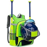 KAVIGOR 2026 Youth Baseball & Softball Bag | Ultra-Light Tball Backpack with Shoe Compartment & Helmet Holder | Skin-Soft Fabric