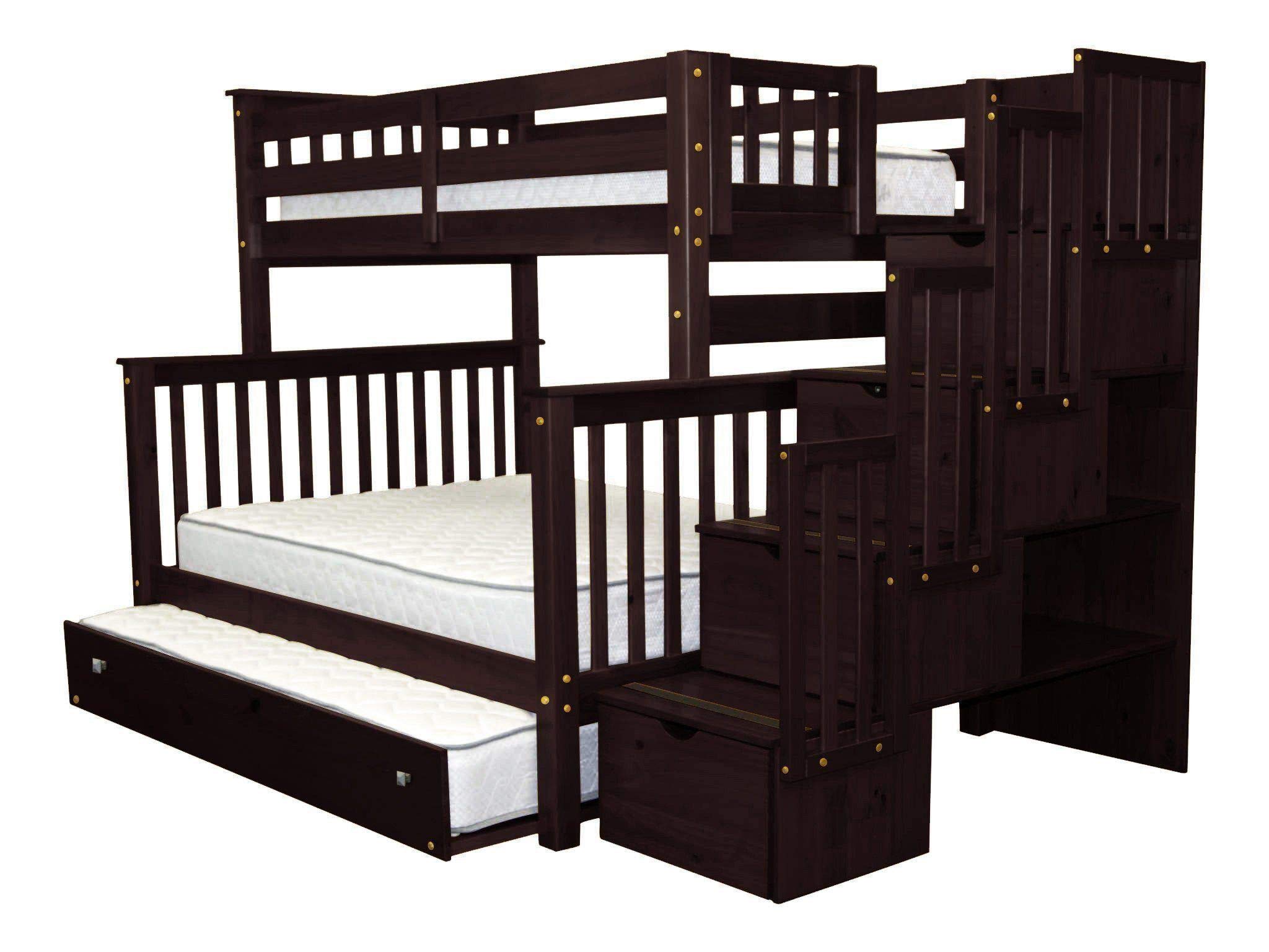 Buy Bedz King Stairway Bunk Beds Twin over Full with 4 Drawers in the