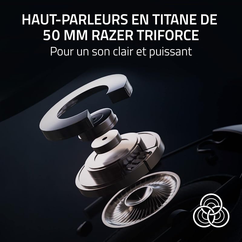 BlackShark V2 HyperSpeed pour PC - Casque Gaming Esports sans fil (Ultraléger 280g, Microphone HyperClear, Haut-parleurs TriForce de 50mm, Bluetooth) Noir