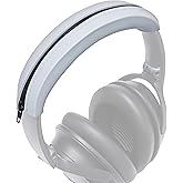 WC BandZ QC - Silicone Headband Cover for Bose QuietComfort 35, 35ii, 45, QC 2023 & More, Made by Wicked Cushions | Enhanced Style, and Sweat Protection | Silver