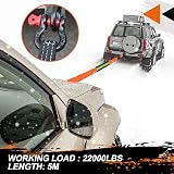 MAIKEHIGH Tow Rope 5M x 5cm 10 Ton Off-Road Recovery Strap with Gloves view 3