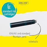 Online 17224/24 Turquoise Ink Cartridges 6 Pack Standard Pens view 2