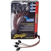 Stinger SI4417 17-Foot 4000 Series Professional 4 Channel RCA Interconnects,BLACK