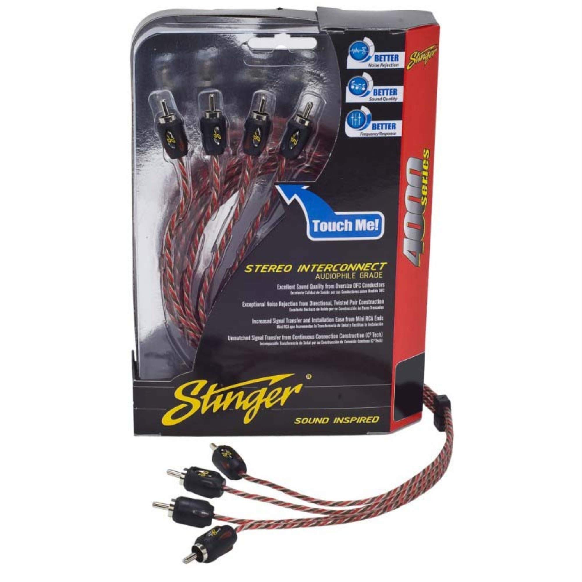 Stinger SI4417 17-Foot 4000 Series Professional 4 Channel RCA Interconnects