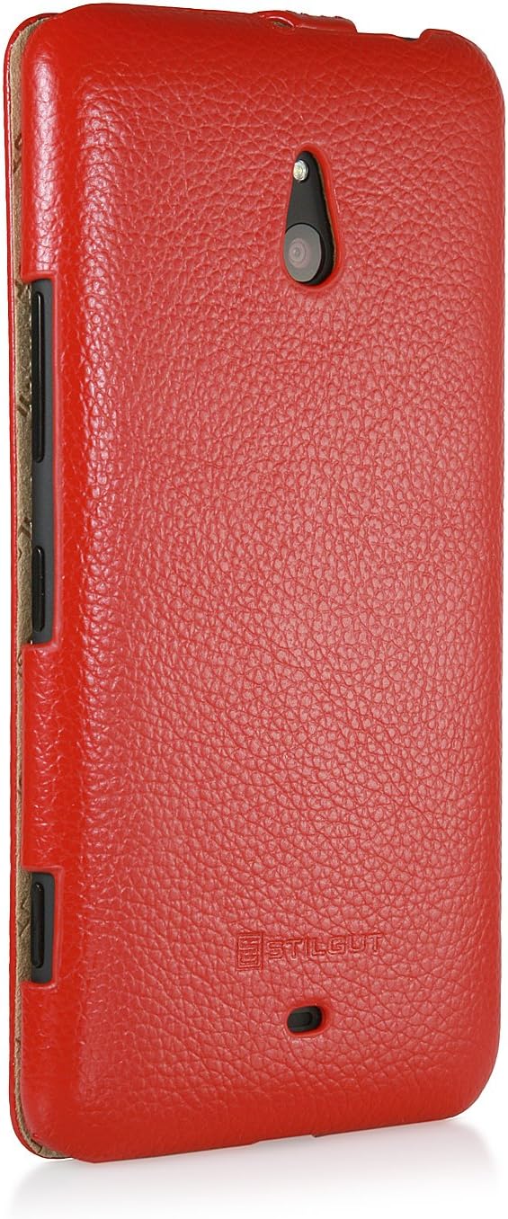 StilGut UltraSlim Genuine Leather Case for Nokia Lumia 1320, Red - Image 5