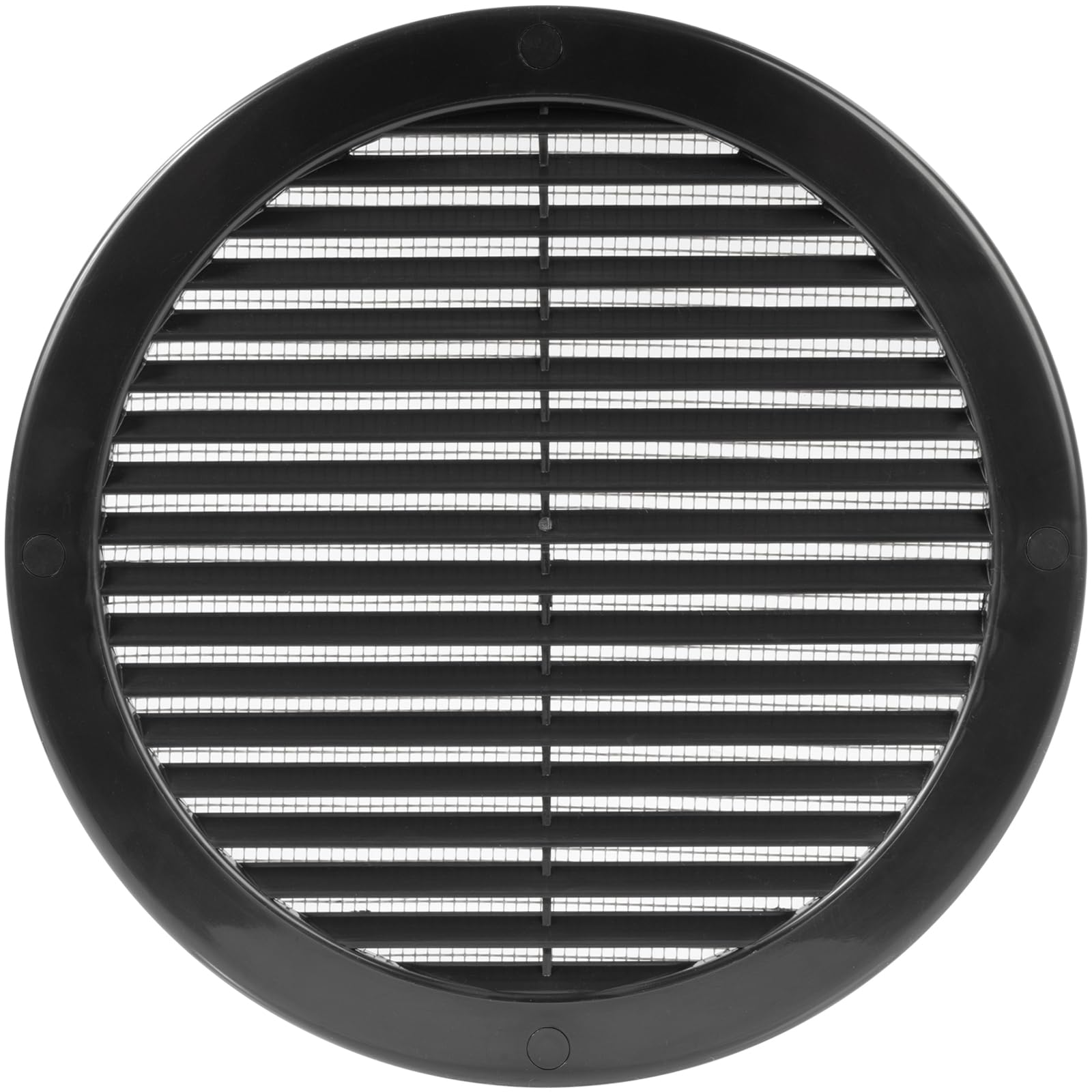 Photo 1 of HVAC OV 8" Inch (Grille Dimensions) Black Plastic Round Vent Cover - HVAC Air Return Grille - Built-in Protection Screen - 9.5" Inch (External Dimensions)