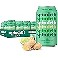 Spindrift Soda Ginger Ale Soda Made with Real Squeezed Fruit 12 Pack Case