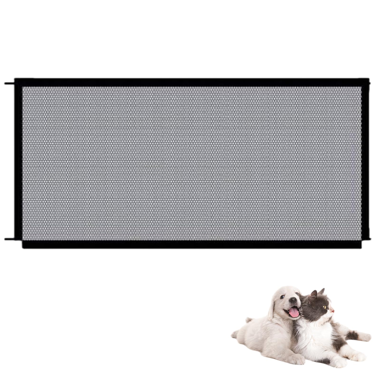 Stair Gates 110x72cm Safety Gate Stair Gates for Dogs Gate Stairs Dog Gates Lockable Safety Guard Easy to Install for Indoor, Outdoor Retractable Gate Portable Mesh Dog Pet Gates