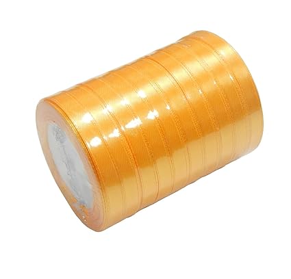 Perlin Satinband Doppelsatinband 20 m x 6mm Gold Schleifenband Dekoband GESCHENKBAND SCHMUCKBAND C182