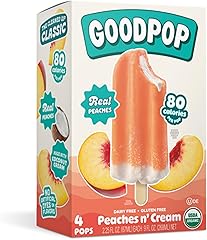 GoodPop Peaches n' Cream Ice Cream Bars - Dairy Free, Gluten Free - 4 Pops