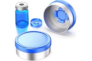 20mm Flip Off Caps Burr-free Flip Top Caps Aluminum-Plastic Caps Single Tone Flip Top Seals for Glass Vial 100 Pcs By ZHANXUBIO (20mm, Blue)