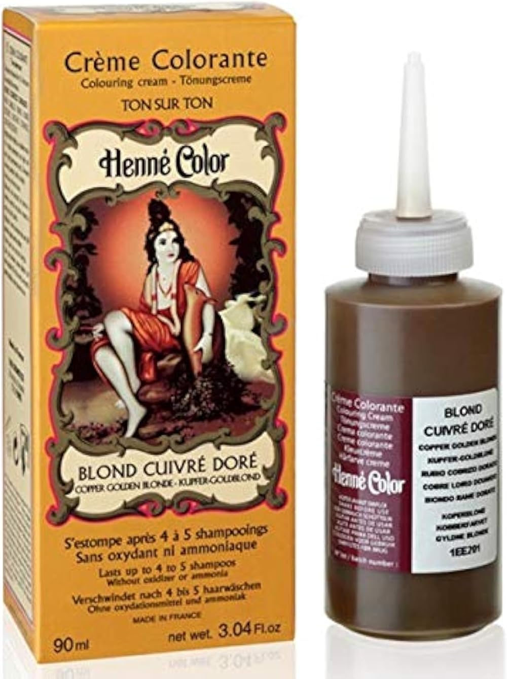 accentra Henne Colour Tint Cream Copper Golden Blonde 90ml Ammonia-Free Grey