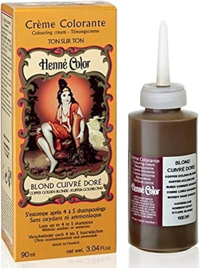 accentra Henne Colour Tint Cream Copper Golden Blonde 90ml Ammonia-Free Grey