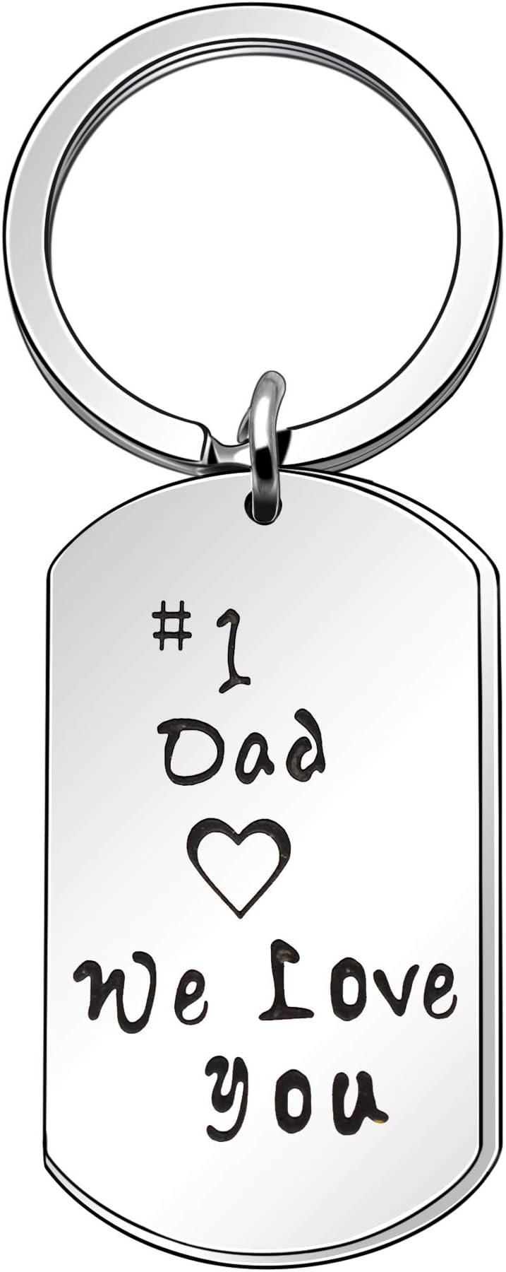Angelra Father Key Chain"to The World You are A Dad But to Our Family You are The World"Keyring for Men Papa Dad from Son Daughter (Style 3) (Style 3)